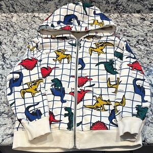 Hanna Andersson Boys Fuzzy Dinosaur Jacket, US 6-7, EUC, Super Fuzzy